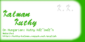 kalman kuthy business card